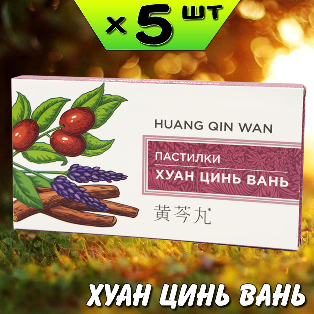 Хуан Цинь Вань пастилки при диарее и пищевых отравлениях, 5 упаковок, Ли Вест  #1