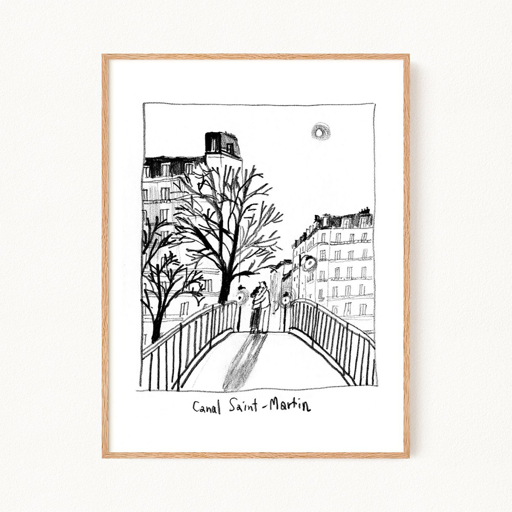 Постер "Sketch Canal Saint Martin", 40х60 см #1