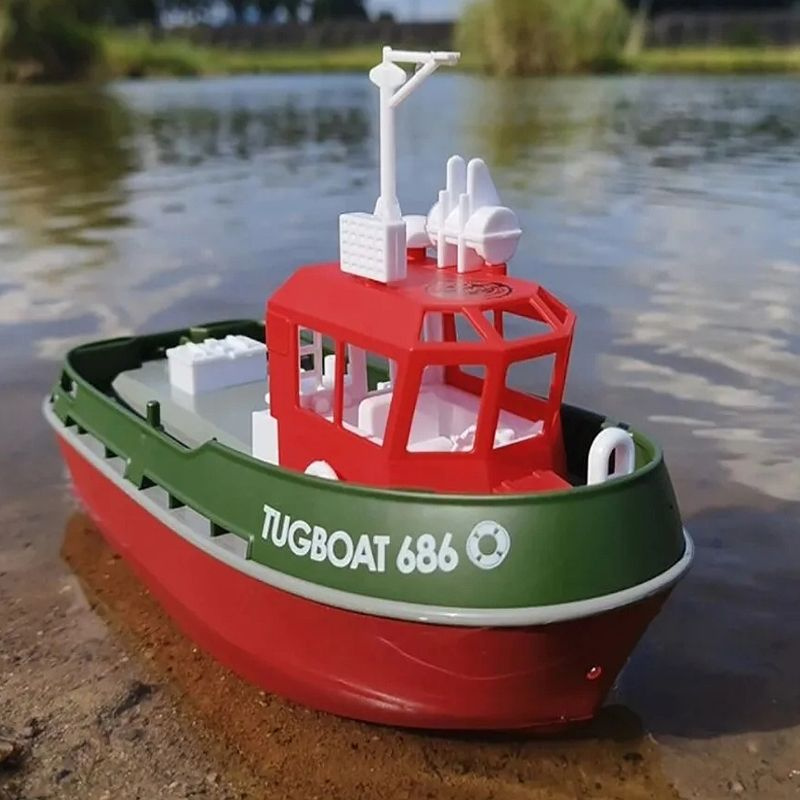 Радиоуправляемый буксир Heng Long Tugboat (зеленый), 1/72, RTR, 3800-G #1