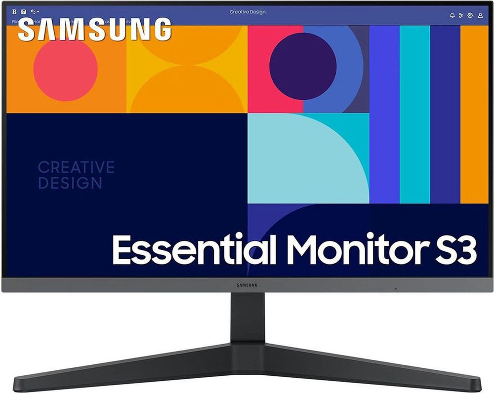 Samsung 24" Монитор Essential Monitor S3 LS24C330GAIXCI, черный #1