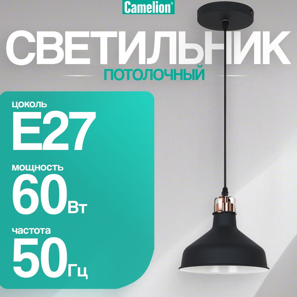 Люстра потолочная подвесная / Camelion / E27, 60Вт #1