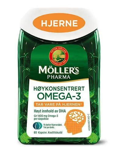 Mollers Pharma Omega-3 Hjerne (для активности мозга) 80 капсул #1