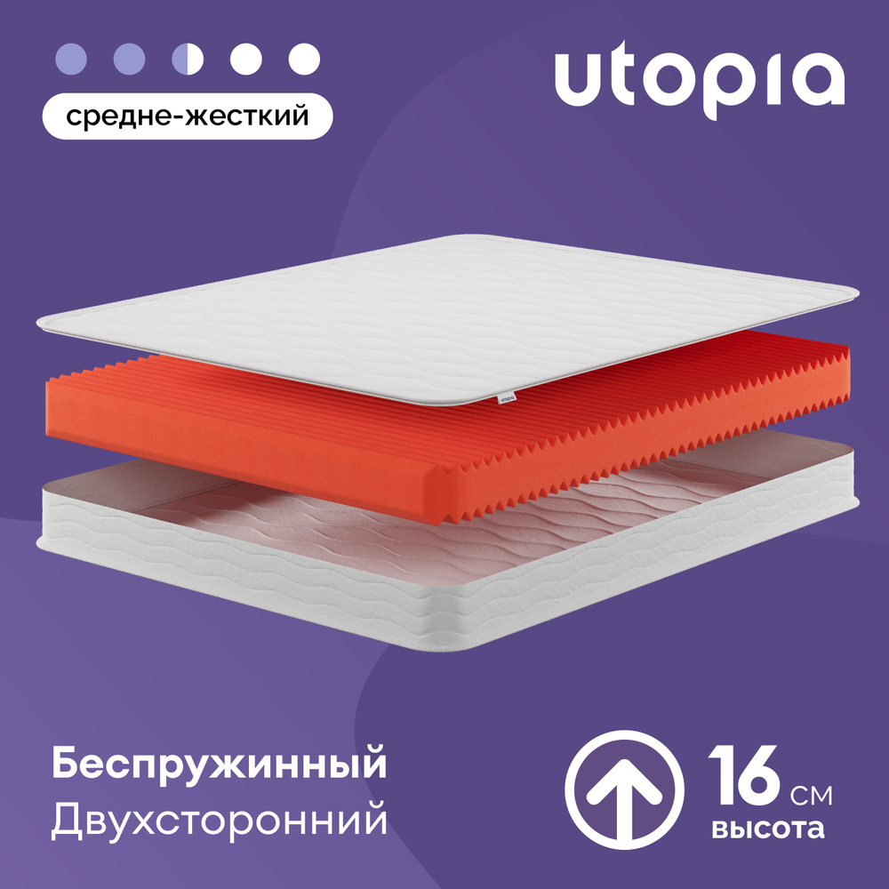 UTOPIA Матрас Foam Figure, Беспружинный, 140х200 см #1