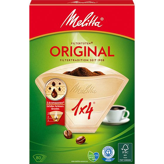 Melitta Фильтр для кофе неотбеленные №4, 80 шт #1