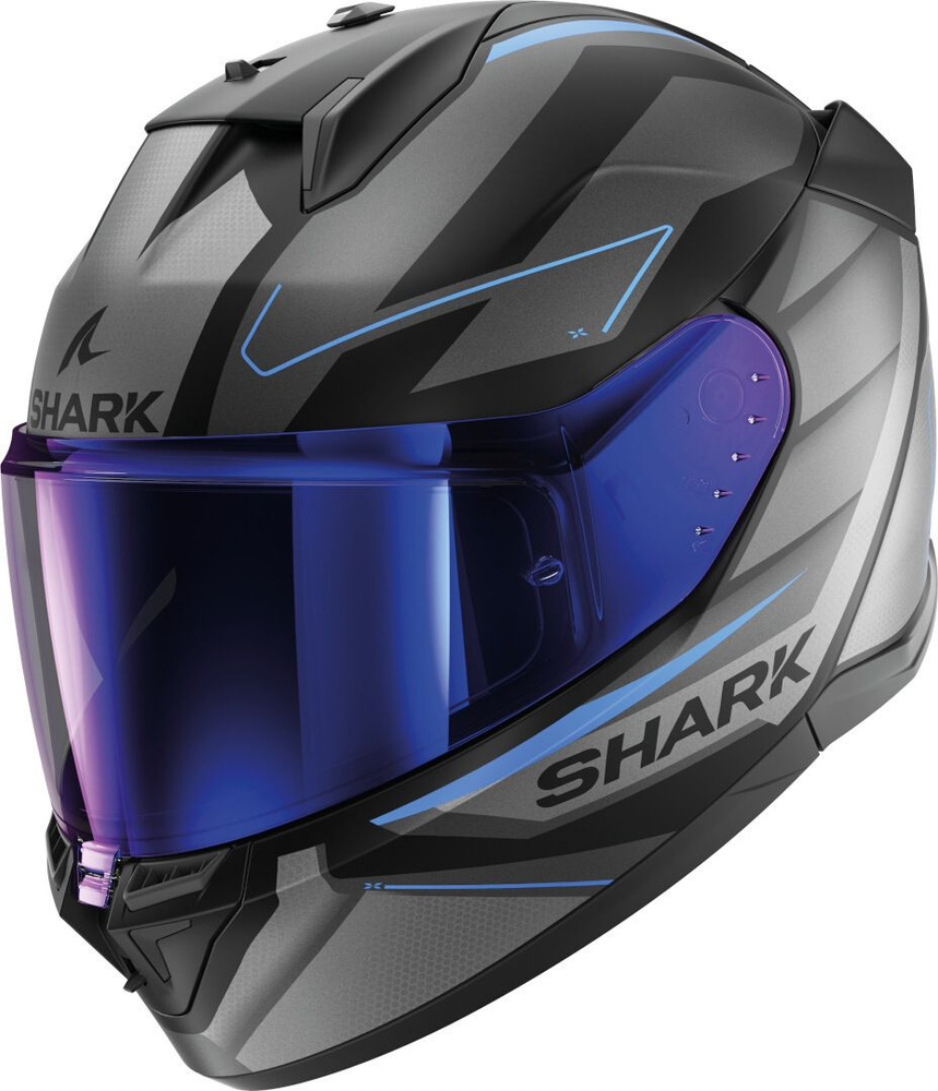 Мотошлем интеграл Shark D-SKWAL 3 SIZLER Black/Anthracite/Blue, M #1