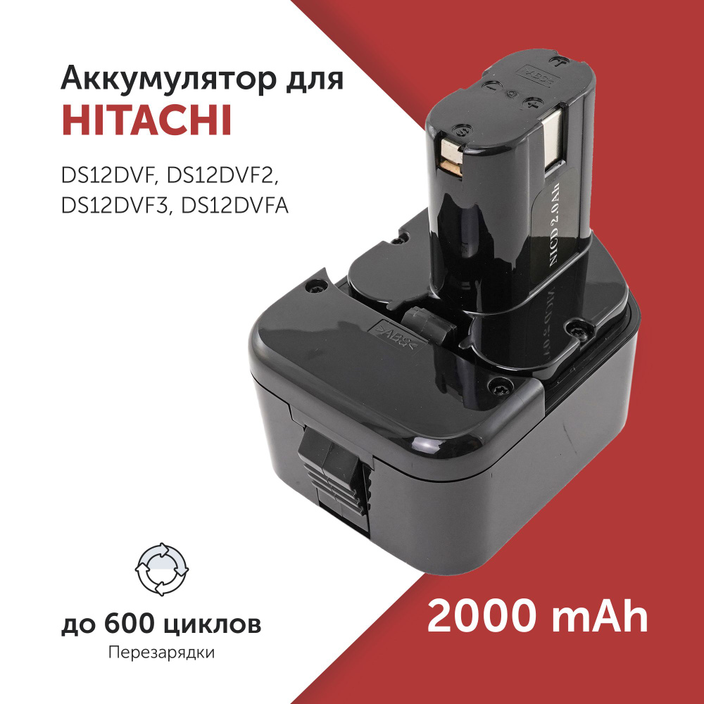 Аккумулятор для электроинструмента Hitachi (ЕВ1212) 12V 2.0Ah #1