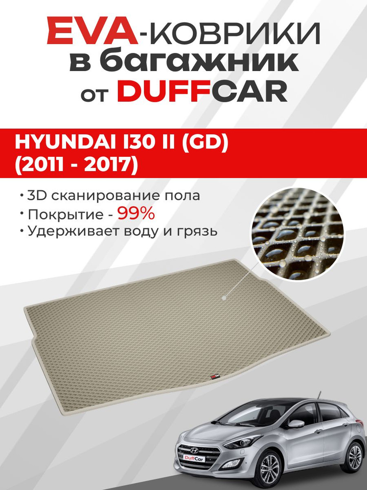 EVA коврик в багажник Hyundai i30 II (GD) (2011 - 2017) баг #1