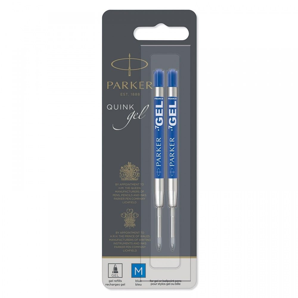 Синий гелевый стержень Parker Quink Gel Pen Refill Z05, 2 шт. в блистере (M) 1950364  #1