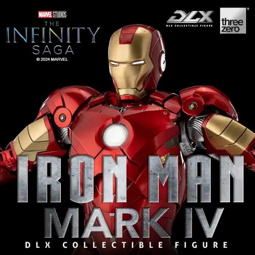 Hasbro фигурки Threezero Marvel Studios Action Figures DLX Iron Man Mark 4-18cm;железный человек фигурки #1