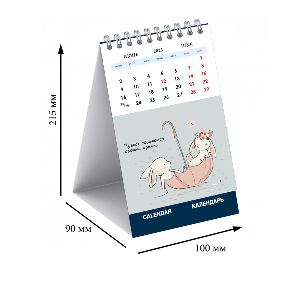 Календарь на спирали (КР40) на 2025 год Мимишный календарь с мотиваторами КР40-25004  #1