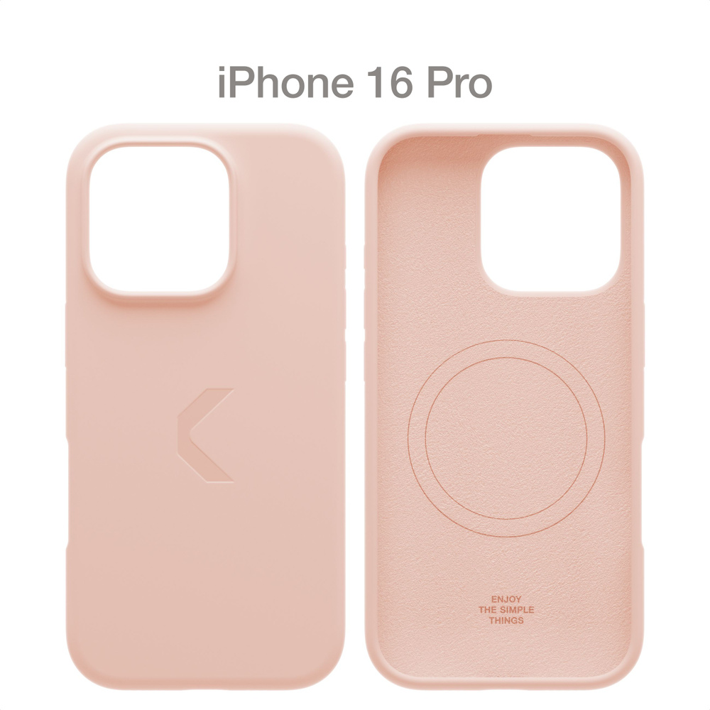 Силиконовый чехол COMMO Shield Case для Apple iPhone 16 Pro с поддержкой беспроводной зарядки, Peach #1