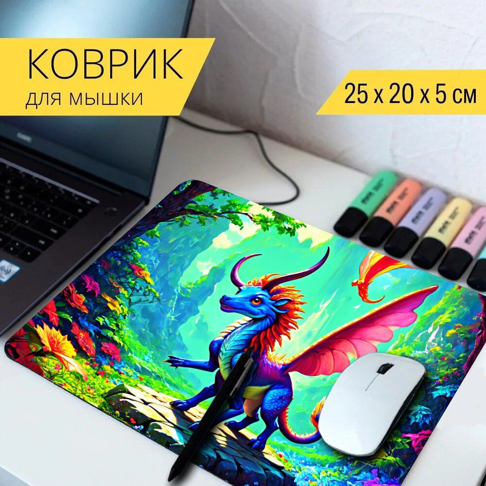 LotsPrints Коврик для мыши poc-THEMES-POPART-152, разноцветный #1