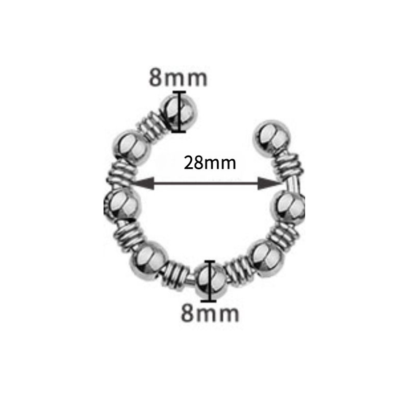 Открытое кольцо для пениса с более чем одним стальным бусином-новые секс-игрушки мужчин  #1