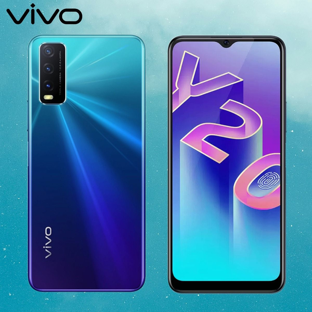 Vivo Смартфон Y20s 4/128 ГБ, зеленый, синий, Восстановленный #1