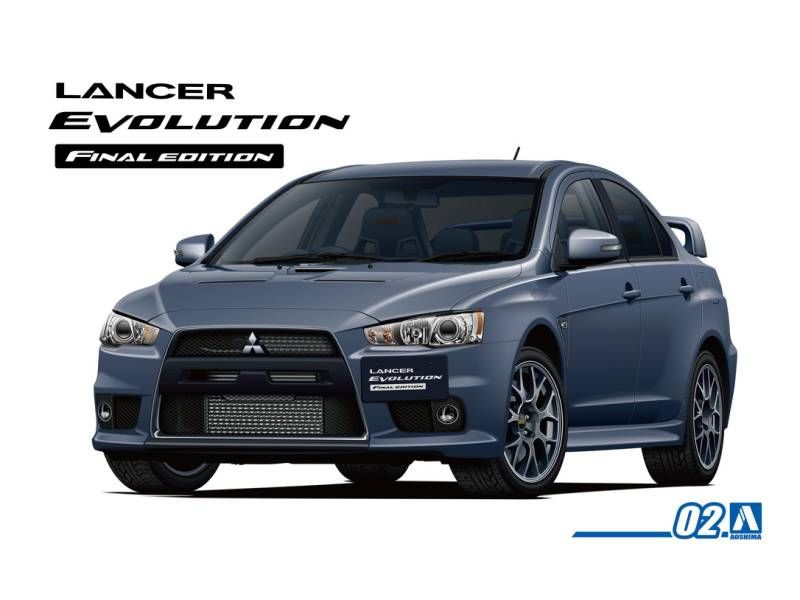 Склеиваемая пластиковая модель AOSHIMA Mitsubishi Lancer Evolution X Final Edition '15 CZ4A. Масштаб #1