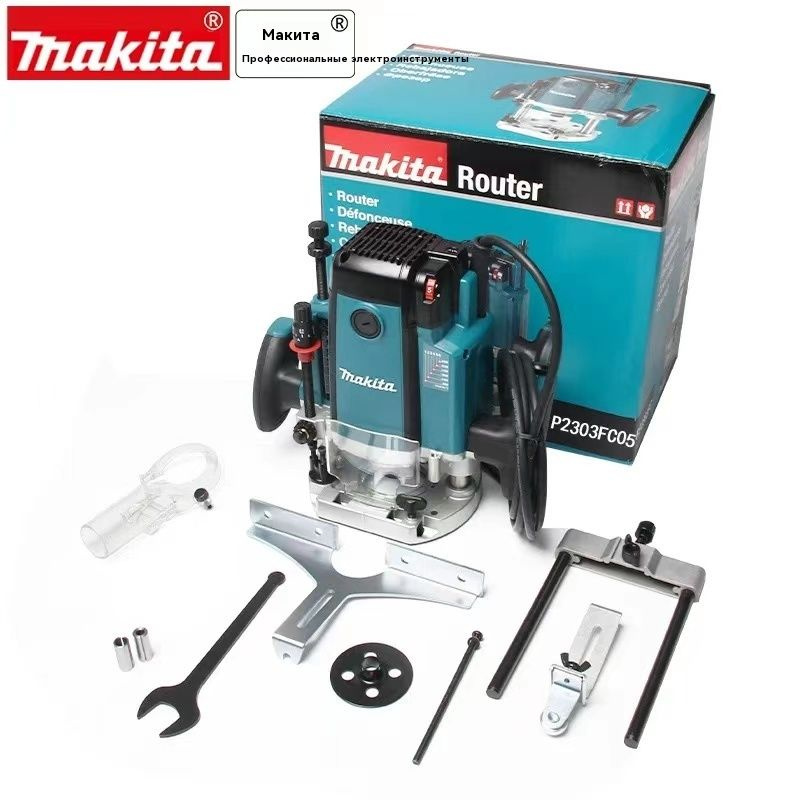 Фрезер вертикальный Makita 2300Вт, 23000 об/мин, цанга 12мм, глубина 70мм  #1