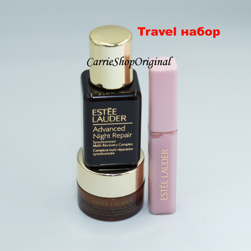 Travel Набор Estee Lauder Advanced Night Repair Serum+ Eye Gel-Creme+ Pure Color Envy Lip Repair Potion #1