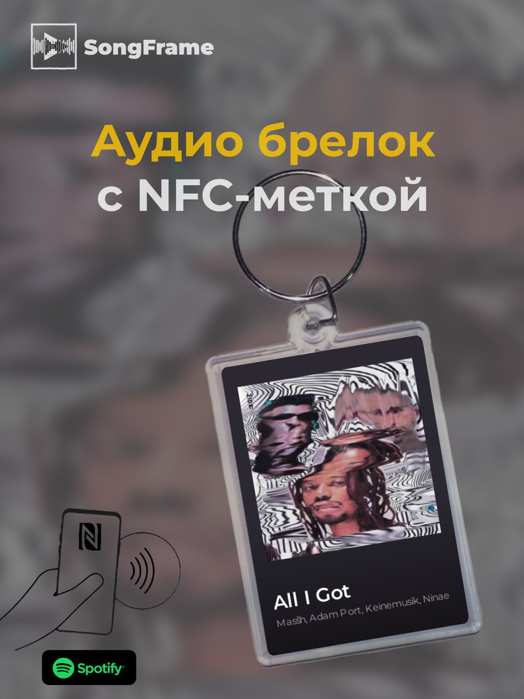 Брелок Spotify с NFC Трек: MasSh, Adam Port, Keinemusik, Ninae - All I Got #1