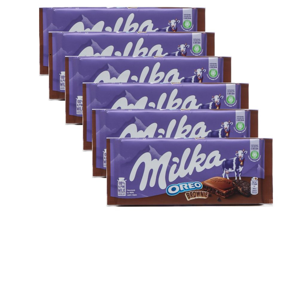 Шоколад Milka Oreo Brownie Набор 6 шт по 100г из Германии #1