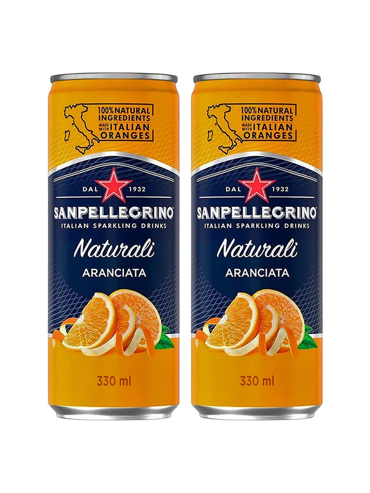 Газированный напиток Sanpellegrino Aranciata / Апельсин, 2 шт x 330 мл, Италия  #1