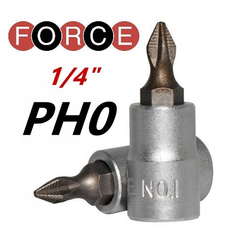 Головка-бита 1/4" крест РН0 - 32 мм FORCE 321320 #1