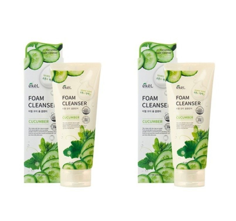 Ekel Пенка для умывания Foam Cleanser Cucumber, с экстрактом огурца, 180 мл, 2 шт  #1