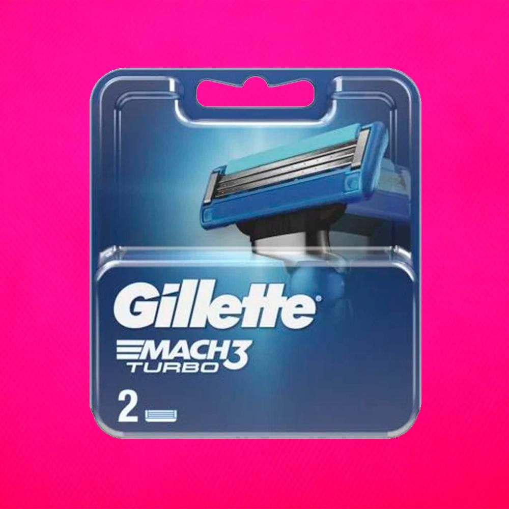 Сменные кассеты Gillette Mach Turbo с 3 лезвиями для бритья, 2 шт #1