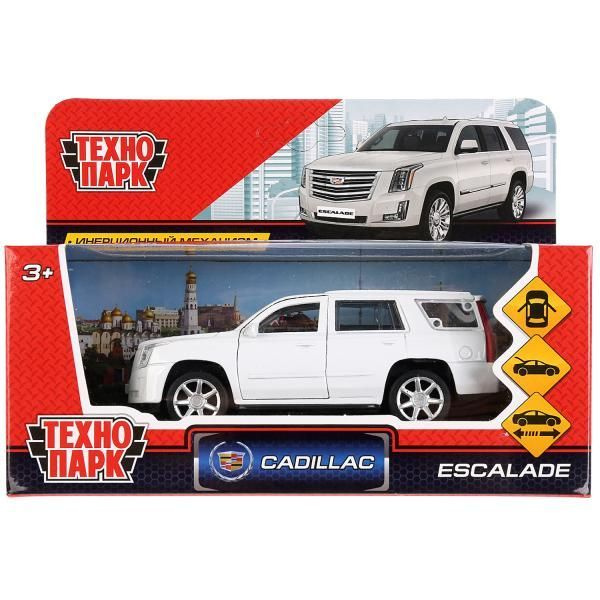 Машина Cadillac Escalade 12 см белая металл инерция Технопарк ESCALADE-WT  #1