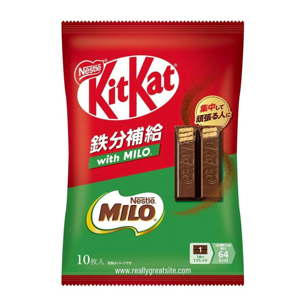 Шоколадный батончик KitKat with Milo, 10шт в упаковке #1