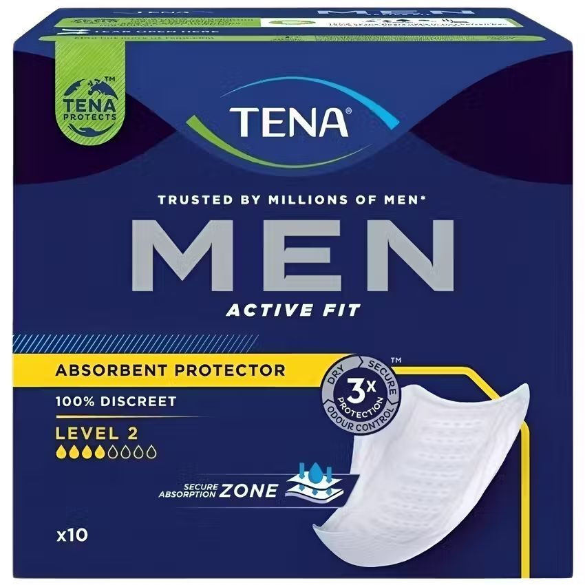 Прокладки урологические для мужчин Tena Men Level 2 Medium, 4 капли, 500 мл, 10 штук  #1