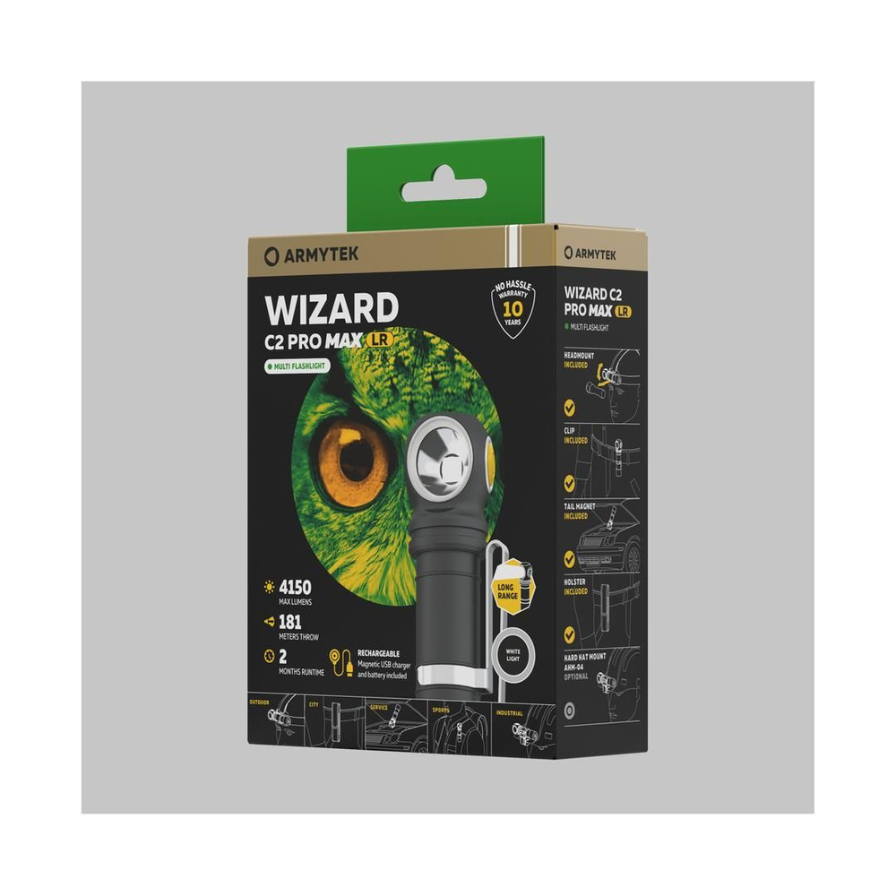 Фонарь Armytek Wizard C2 Pro Max LR Белый #1