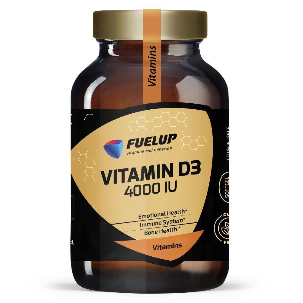 Vitamin D3 4000 IU 120 гель капсул FuelUp США FuelUp / Витамин D3 для вашей иммунной системы.  #1