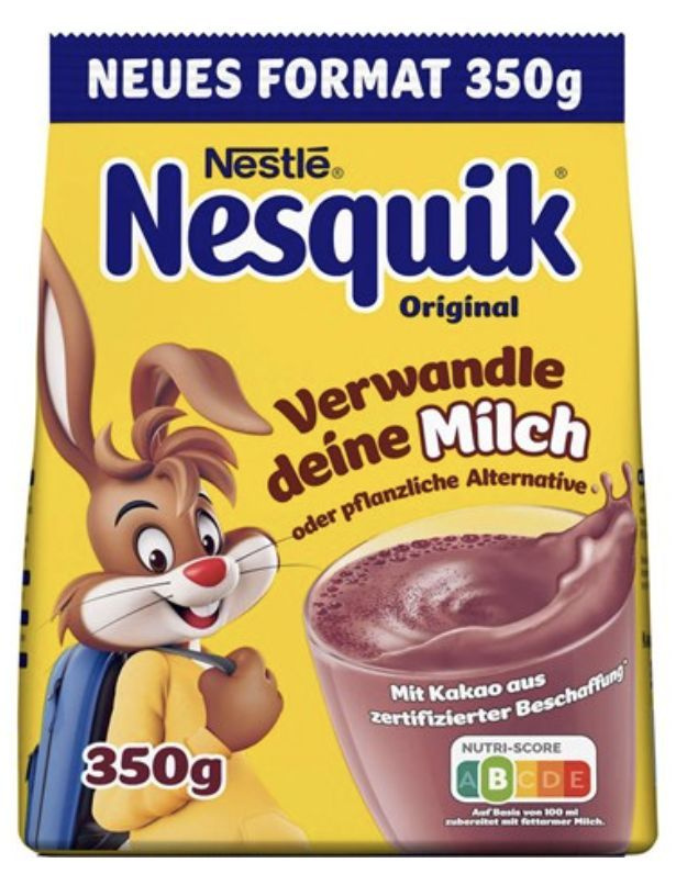 Какао напиток быстрорастворимый Nesquik, Nestle, 350 гр, Несквик детям мягкая упаковка Германия  #1