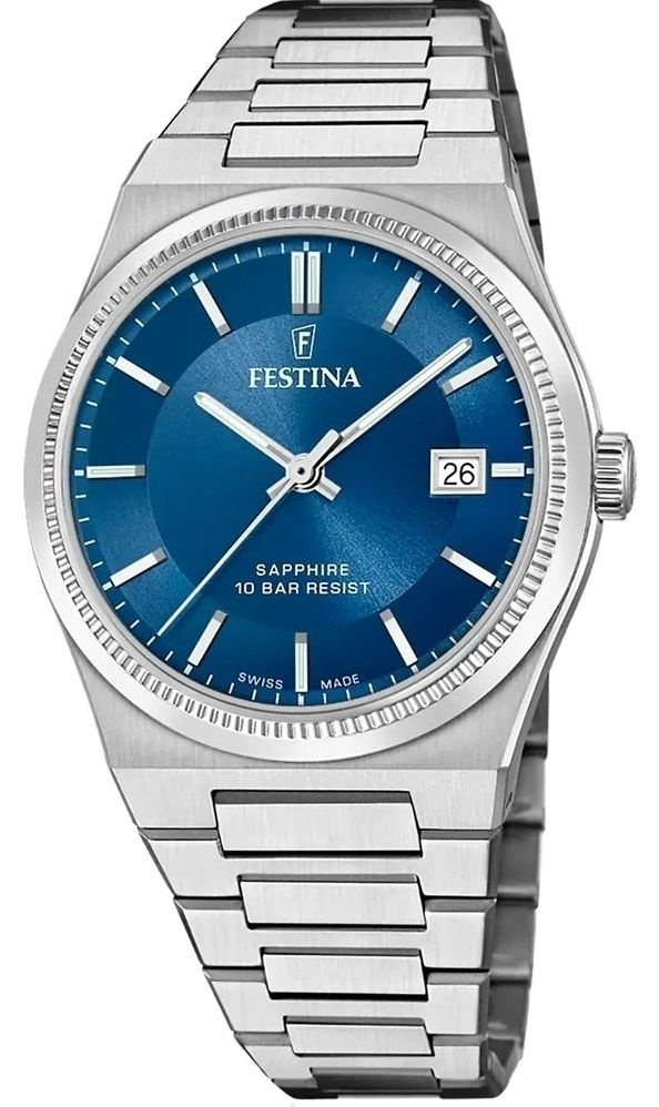 Festina Часы наручные Кварцевые Швейцарские кварцевые часы Festina Swiss Made F20034/2 на браслете из #1