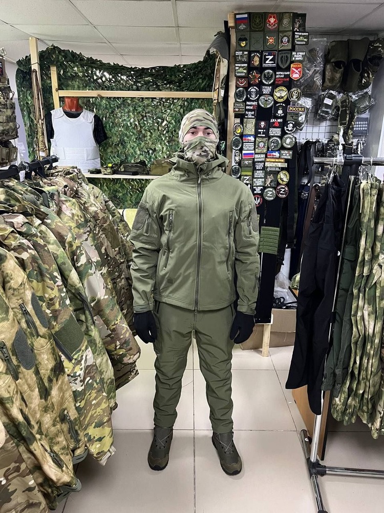 Костюм тактический Softshell Олива демисезонный #1