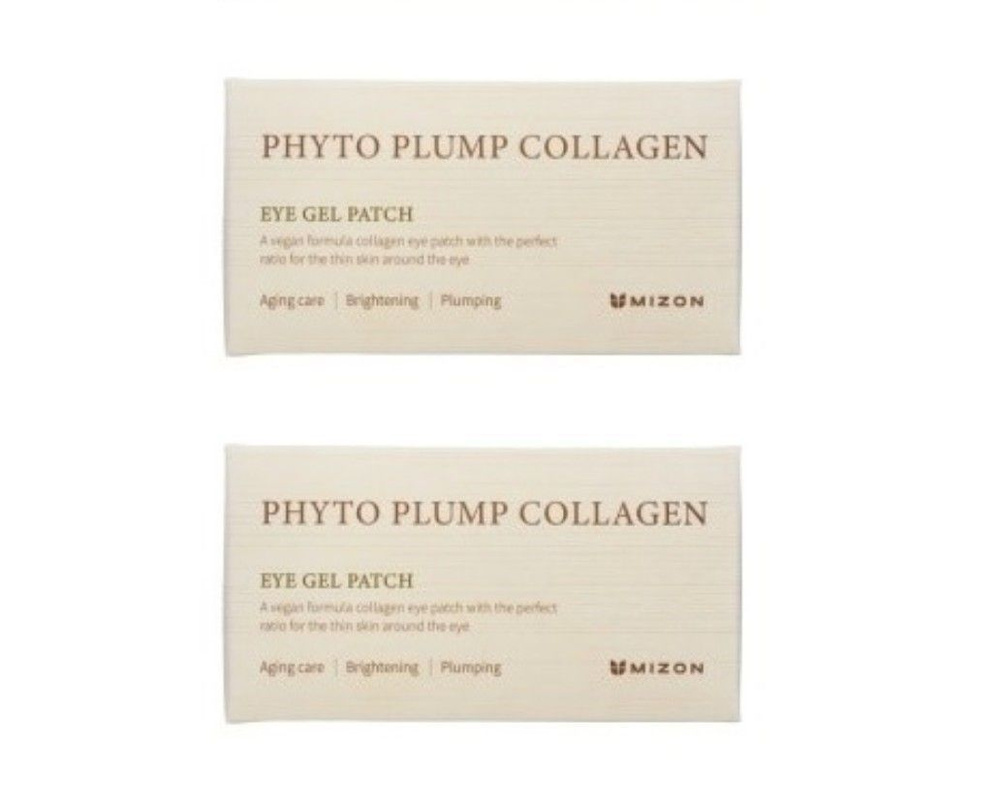 Mizon Патчи под глаза Phyto Plump Collagen Eye Gel Patch, с фитоколлагеном, 60 шт, 2 уп  #1