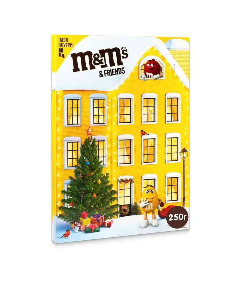 Сладкий подарочный набор M&M's Friends Дом с окошками 250 г #1