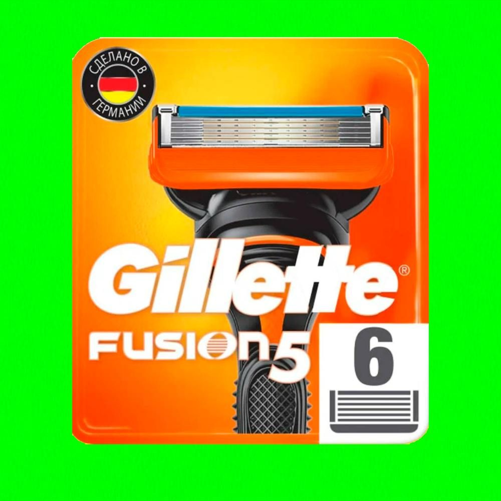 Сменные кассеты Gillette Fusion5 с 5 лезвиями для бритья, 6 шт #1