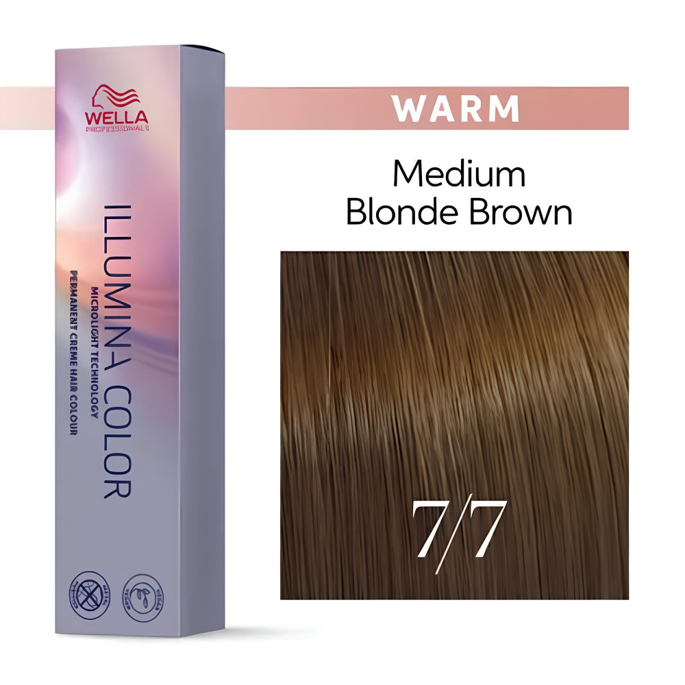 Wella Professionals Illumina Color Профессиональная стойкая крем-краска для волос 7/7 блонд коричневый, #1