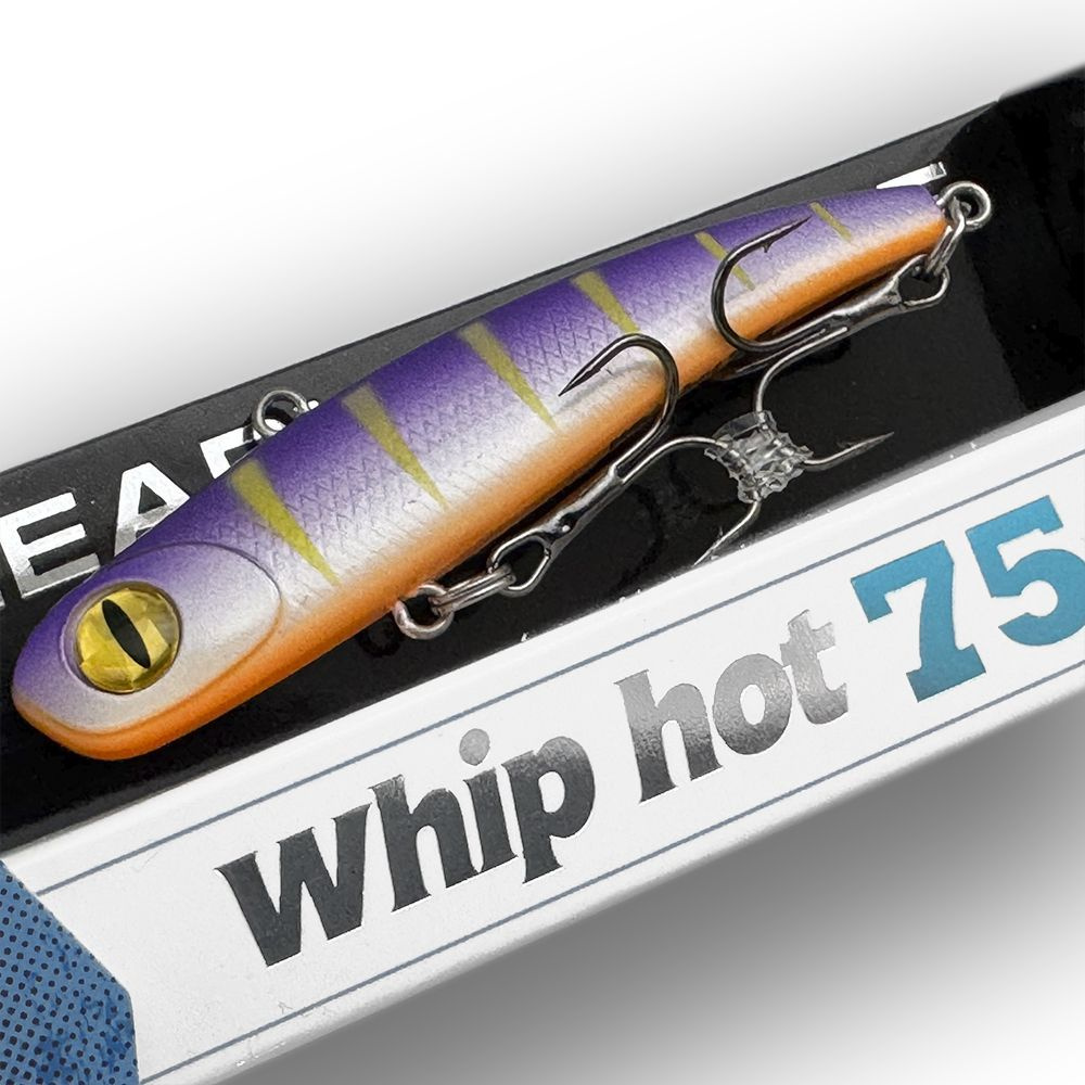 Whip Hot 75 мм, вес: 18 гр - тихий тонущий VIB виб, вайб для зимней рыбалки, раттлин на судака, для ловли #1