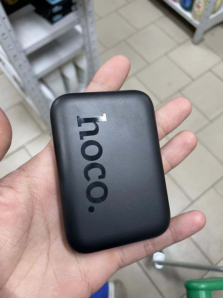 Повербанк магнитный 5000 mah с беспроводной зарядкой Hoco J117 черный powerbank внешний аккумулятор для #1