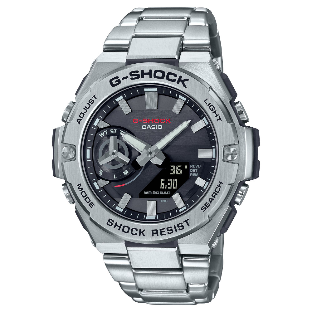 CASIO G-SHOCK G-STEEL GST-B500D-1A часы наручные мужские противоударные, хронограф на солнечной батарее, #1