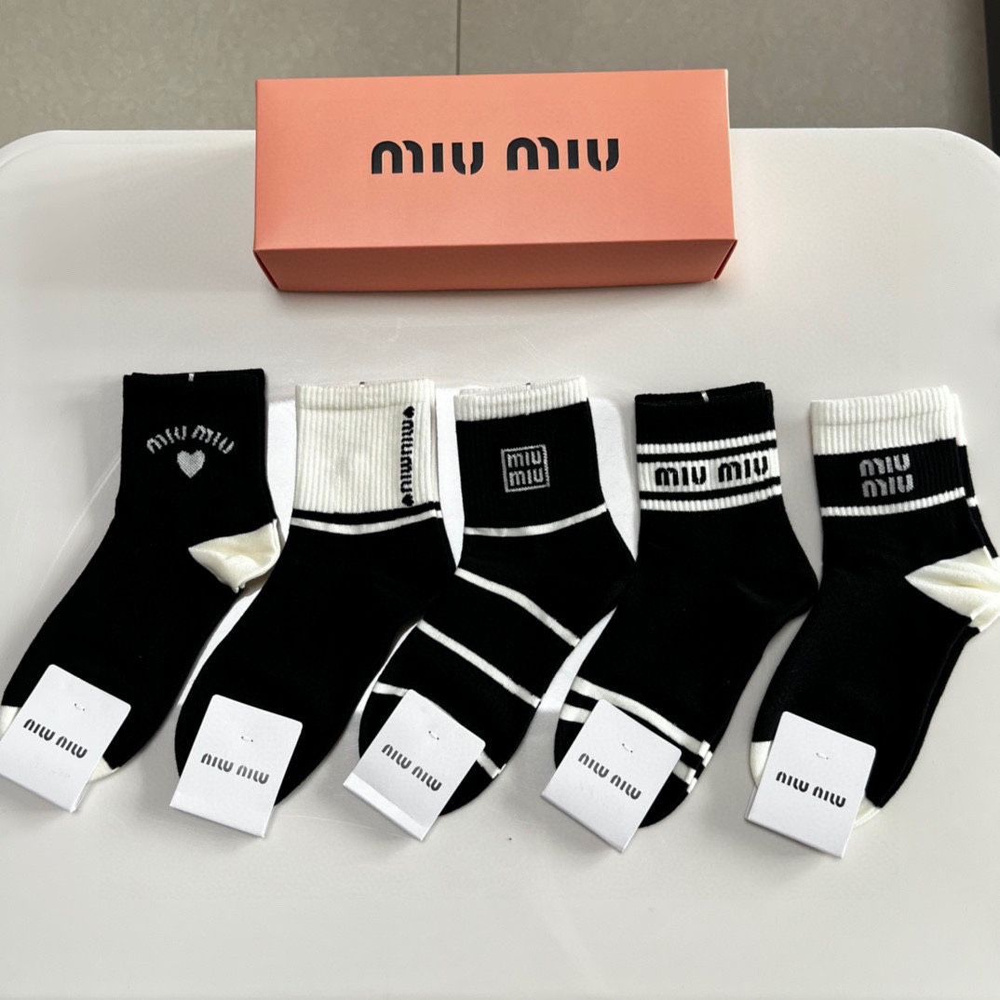 Носки спортивные Miu Miu, 5 пар #1