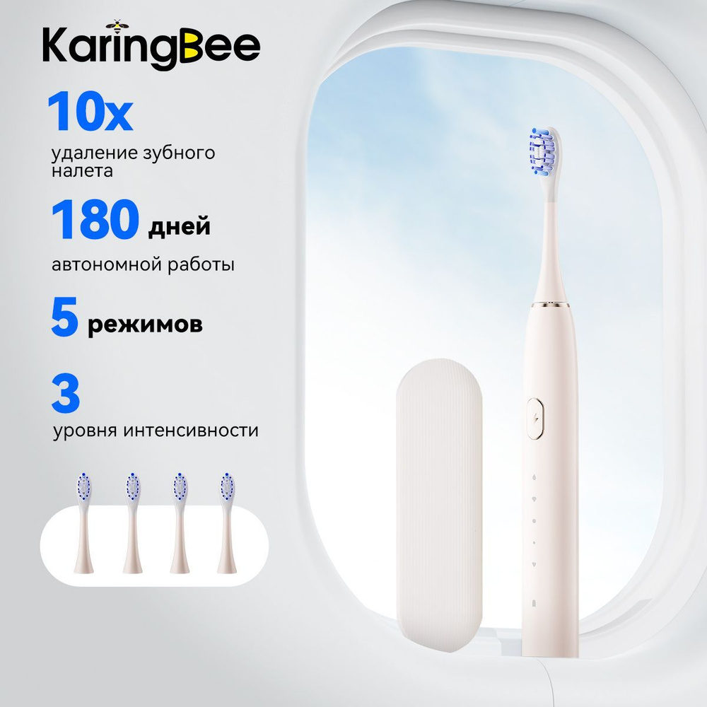 Электрическая зубная щётка KaringBee R101, Розовый #1