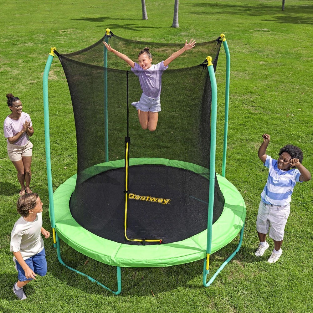 Батут детский Bestway Xtreme Air Trampoline, 244x220 см, с защитной сеткой, для дома и улицы, от 6 лет, #1