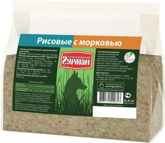 Корм сухой для собак ЧЕТВЕРОНОГИЙ ГУРМАН каша рис, морковь 0,4 кг  #1