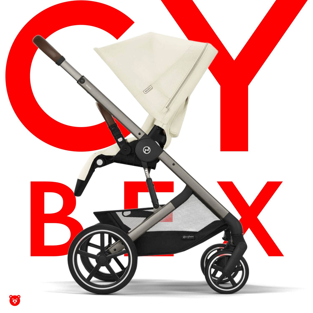 Cybex Balios S Lux Коляска прогулочная коляска (2025), рама Taupe, текстиль Seashell Beige с дождевиком #1