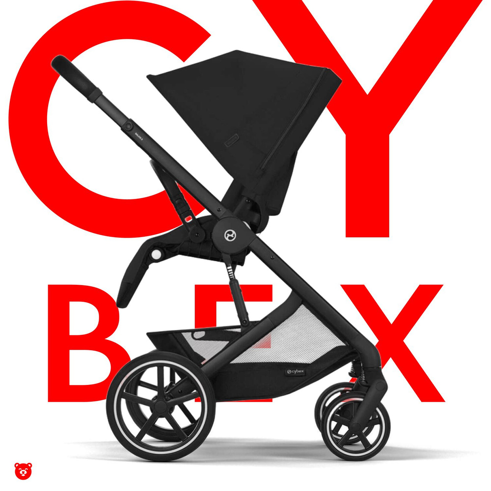 Cybex Balios S Lux Коляска прогулочная коляска (2025), рама Black, текстиль Moon Black с дождевиком  #1