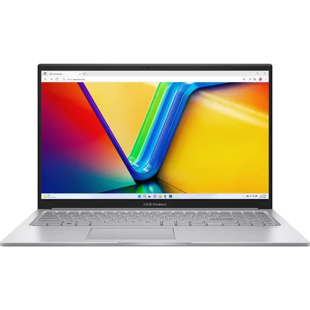 ASUSVivobook15X1504ZA-BQ1478Ноутбук15.6",IntelCorei3-1215U,RAM8ГБ,SSD256ГБ,IntelUHDGraphics,Безсистемы,(90NB1022-M02510),серебристый,Русскаяраскладка