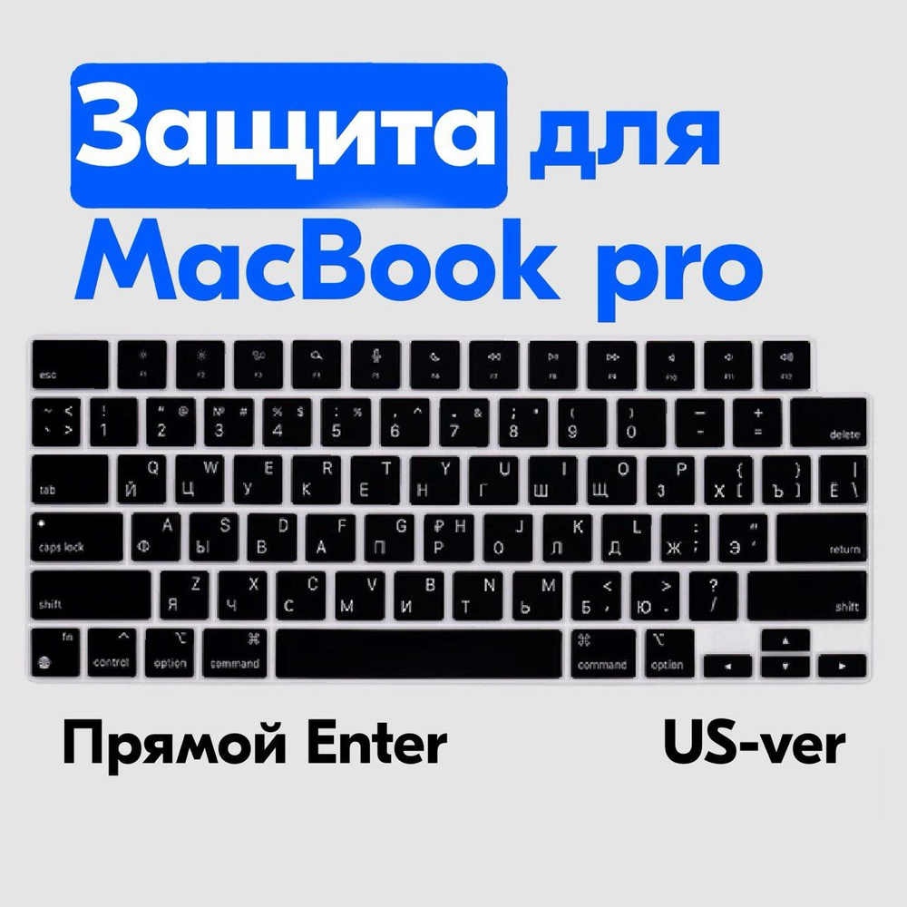 Защитная накладка на клавиатуру Apple MacBook Pro, MacBook Air (A2681, A2941, A2442, A2485), US версия, #1